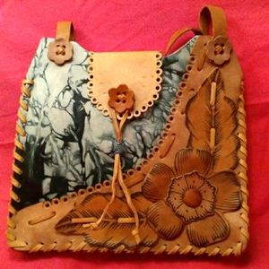 Unique handmade leather purse